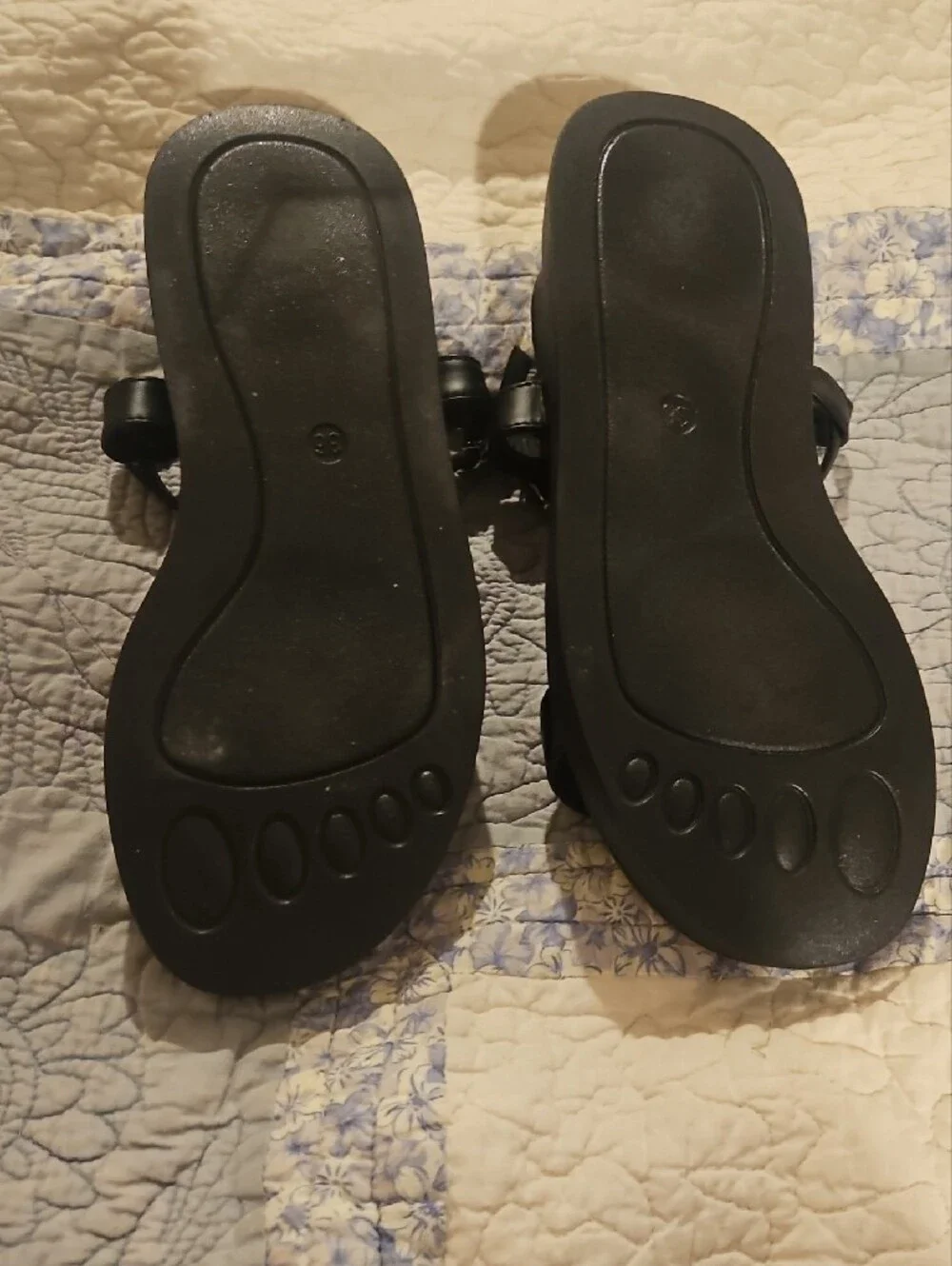 Women's Black Ankle-Strap Platform Sandals